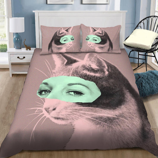 Haughty Cat Bedding Set DQB07152006-TQH-BEDDING SETS-TQH-Twin-Vibe Cosy™