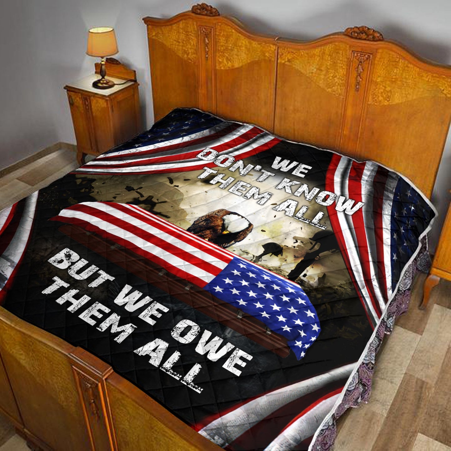 Veteran's Day We Don't Know Them All But We Owe Them All 3D All Over Printed Quilt