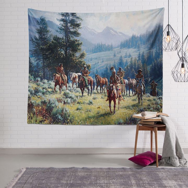 Native American 3D All Over Printed Tapestry