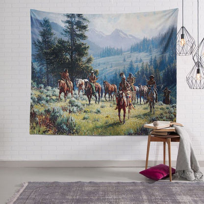 Native American 3D All Over Printed Tapestry