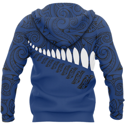 New Zealand Aotearoa Pullover Hoodie Blue HC-Apparel-Huyencass-Hoodie-S-Vibe Cosy™