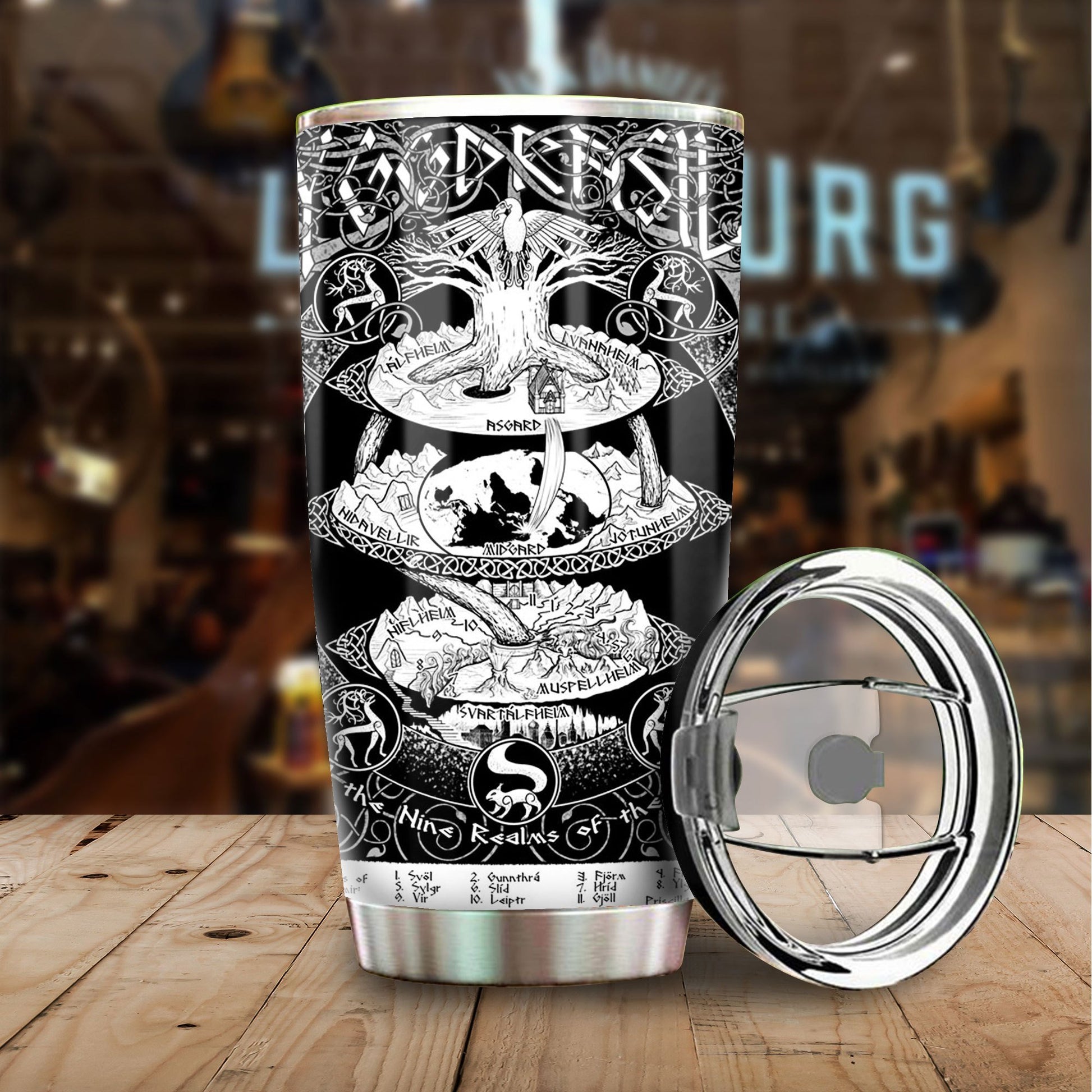 NORSE MYTHOLOGY STAINLESS STEEL TUMBLER TA031817-TA-Vibe Cosy™
