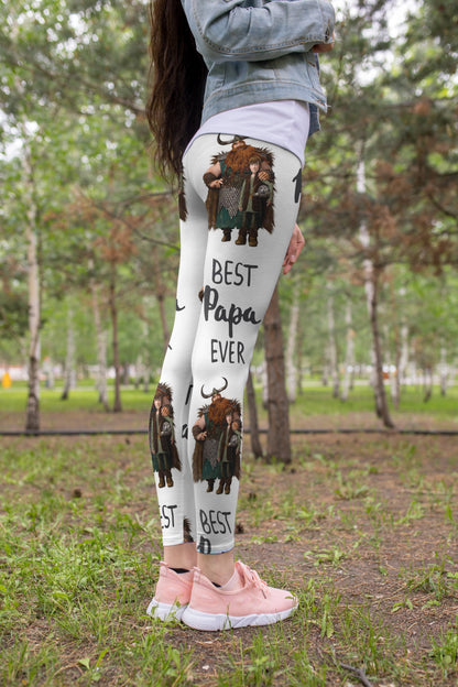3D All Over Print Best Papa Ever Young Legging-Apparel-Khanh Arts-Legging-S-Vibe Cosy™