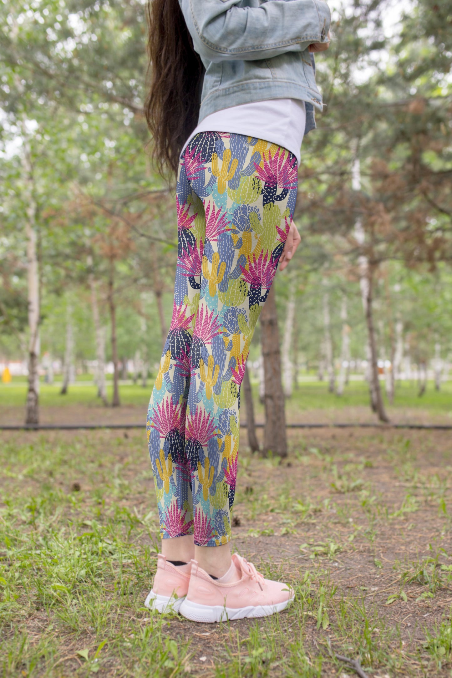 All Over Printing Cactus Color Hoodie Dress-Apparel-Phaethon-Hoodie Dress-S-Vibe Cosy™