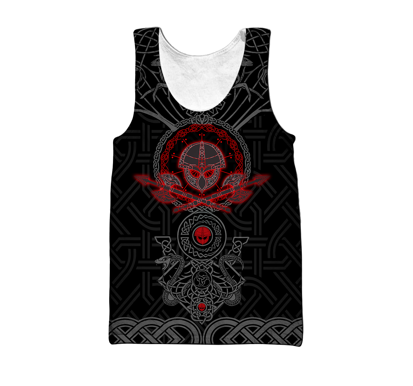 Love Viking Warriors tattoos 3D all over printed for man and women HHT30062001-Apparel-PL8386-Tank Top-S-Vibe Cosy™