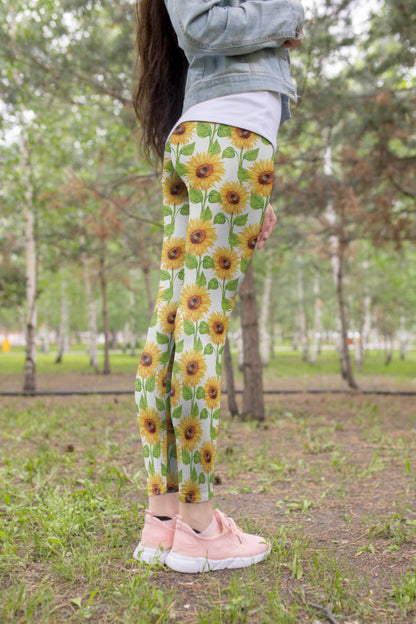 All Over Printing Beautiful Sunflowers Hoodie Dress-Apparel-Phaethon-Legging-XS-Vibe Cosy™