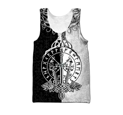 Love Viking Warriors tattoos 3D all over printed for man and women HHT01072002-Apparel-PL8386-Tank Top-S-Vibe Cosy™