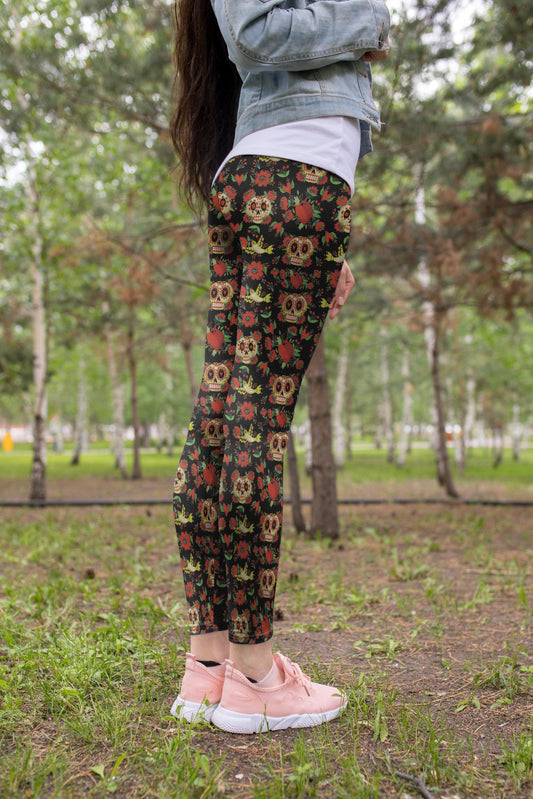 3D All Over Print Skull Bird Legging-Apparel-Khanh Arts-Legging-S-Vibe Cosy™