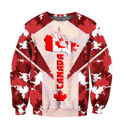 Canada 3dall over printed maple leaf generation-Apparel-PL8386-Sweat Shirt-S-Vibe Cosy™