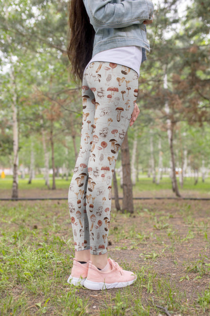 All Over Printing White Mushroom Hoodie Dress-Apparel-Phaethon-Hoodie Dress-S-Vibe Cosy™