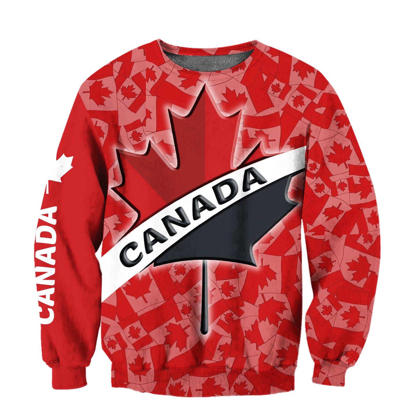 Canada All Over Print 3d all over printed maple leaf spider HHT10072015-Apparel-PL8386-Sweat Shirt-S-Vibe Cosy™