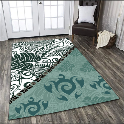 Premium Leaves And Turtles Rug