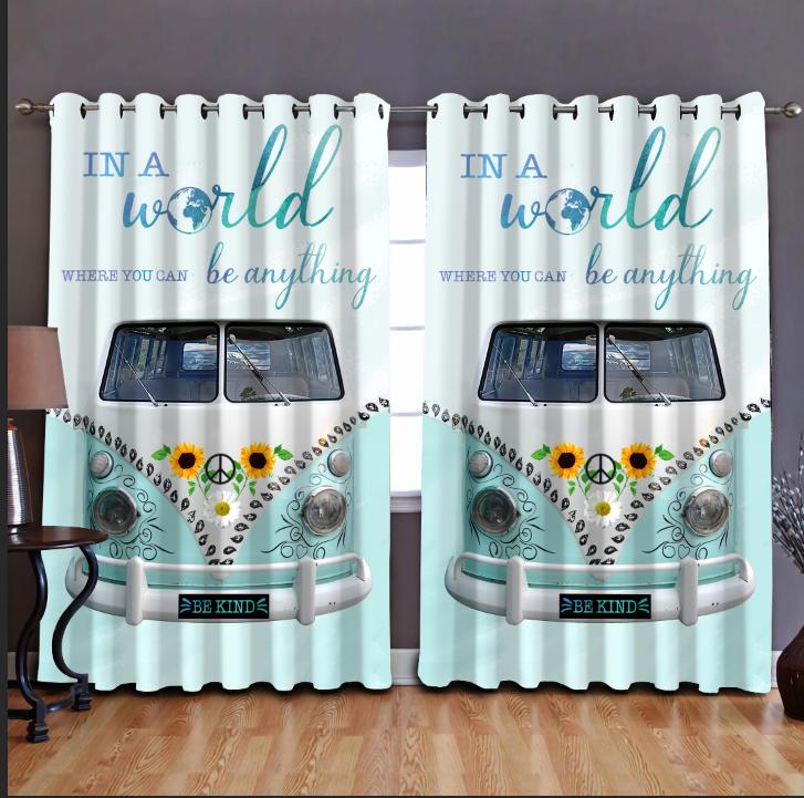 Happy Van Hippie Window Curtains DQB07202001-TQH-Curtains-TQH-52'' x 63''-Vibe Cosy™
