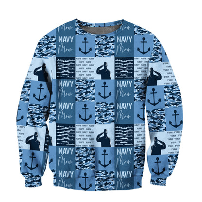 Navy Mom 3D All Over Printed Unisex Shirts