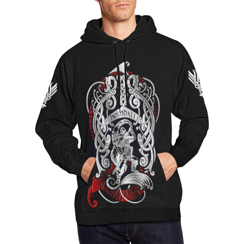Viking Hoodie - Heimdall Son Of Odin A7-ALL OVER PRINT HOODIES-HP Arts-S-Men's-Black-Vibe Cosy™