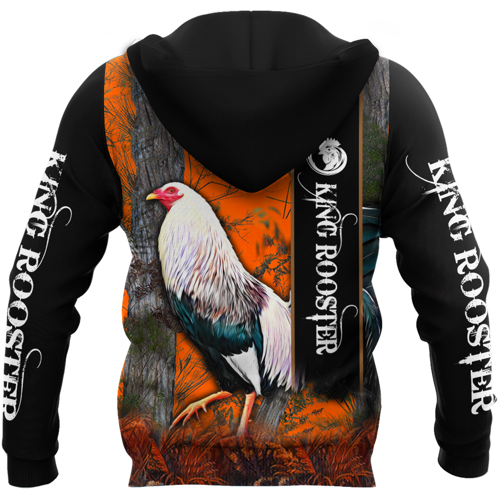 King Rooster Camo 3D All Over Printed Unisex Deluxe Hoodie ML