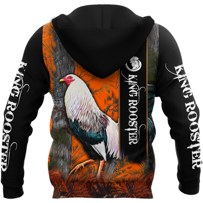 King Rooster Camo 3D All Over Printed Unisex Deluxe Hoodie ML