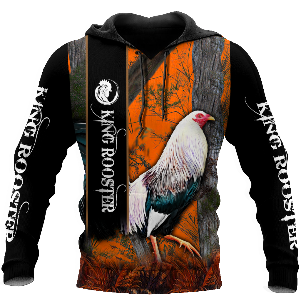 King Rooster Camo 3D All Over Printed Unisex Deluxe Hoodie ML
