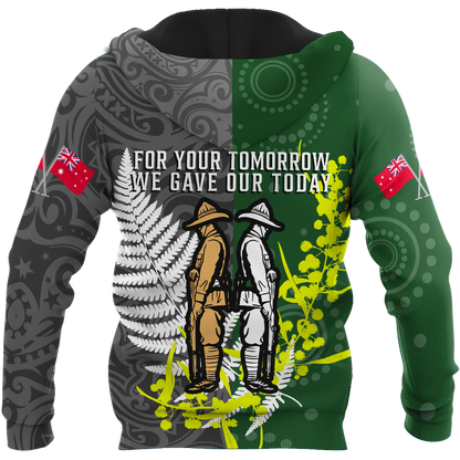 Honor and respect day culture Australia and Kiwi Veteran 3D print shirts