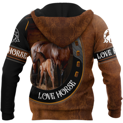 Love Horse 3D All Over Printed Shirts For Men And Women TN