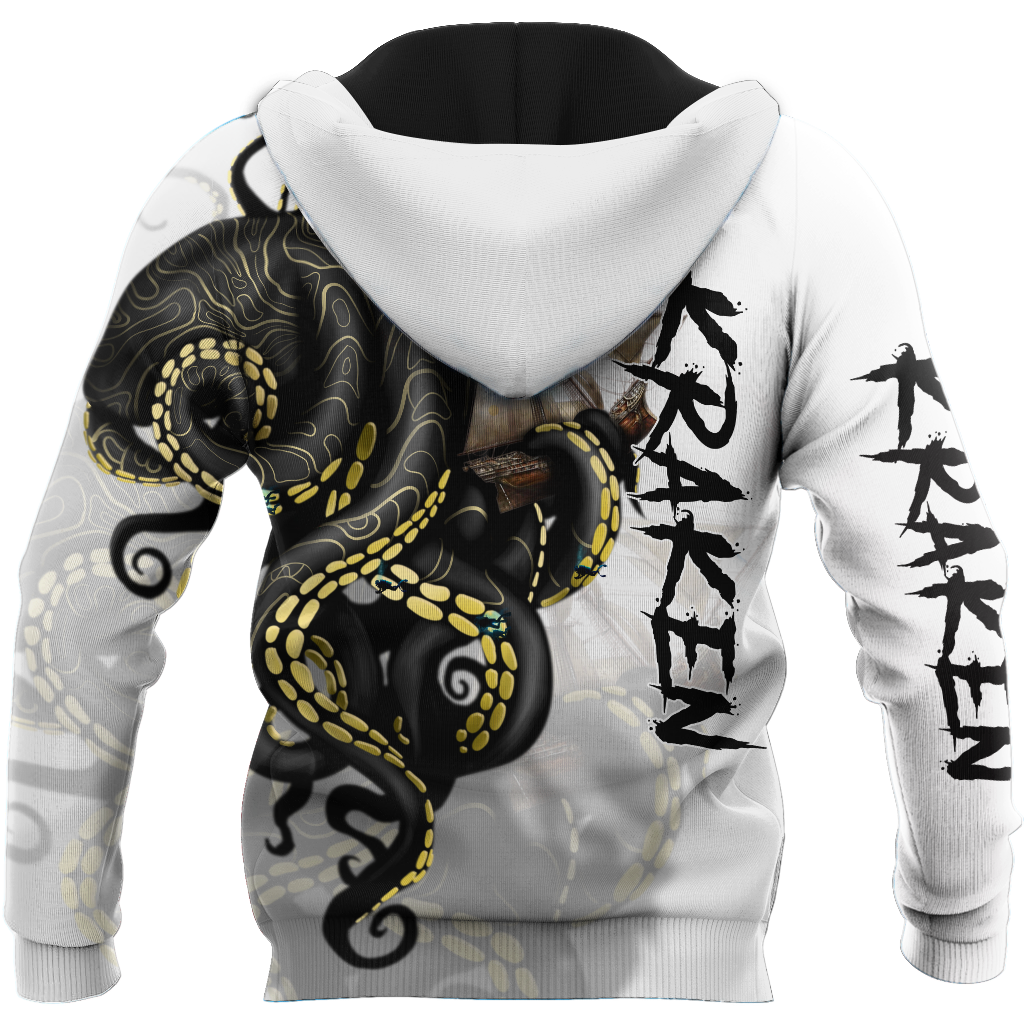 Premium Unisex Hoodie Kraken Octopus King of The Seven Seas III ML