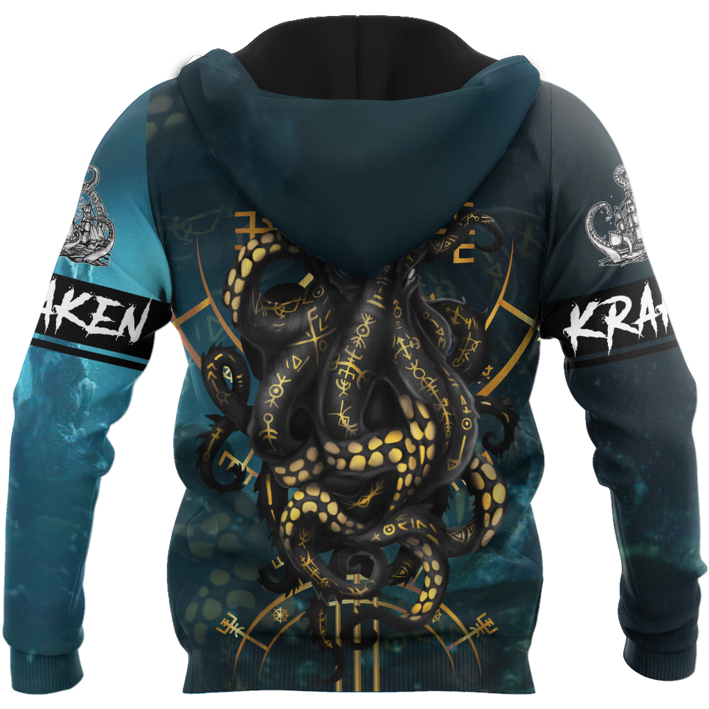 Premium Unisex Hoodie Kraken Octopus King of The Seven Seas II ML