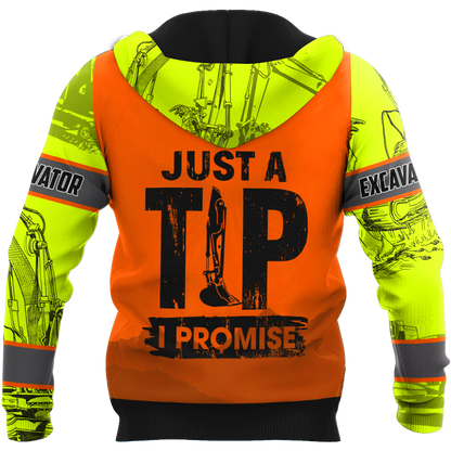 Personalized Excavator 3D All Over Printed Unisex Shirts