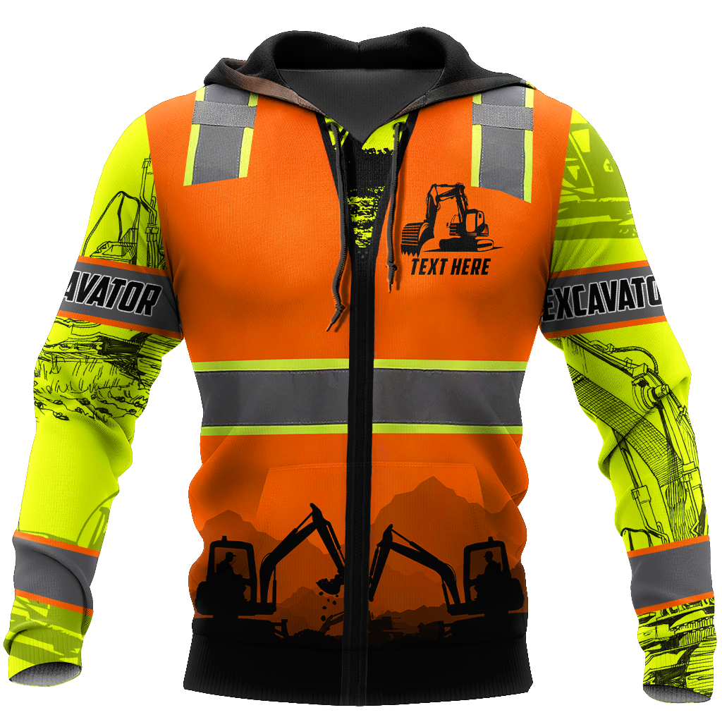 Personalized Excavator 3D All Over Printed Unisex Shirts
