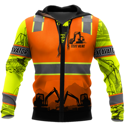Personalized Excavator 3D All Over Printed Unisex Shirts