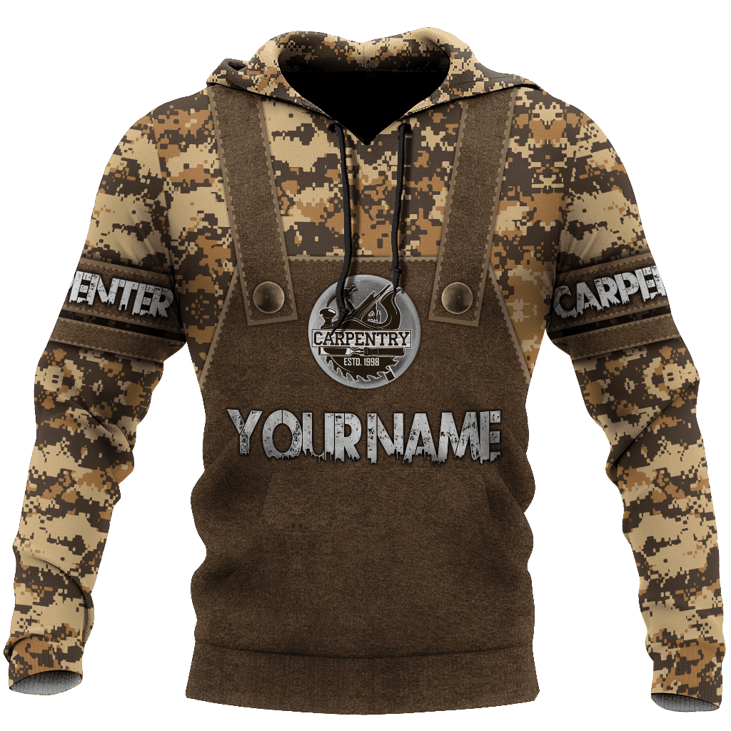 Premium Custome Name Carpenter 3D All Over Printed Unisex Shirts