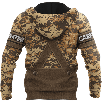 Premium Custome Name Carpenter 3D All Over Printed Unisex Shirts
