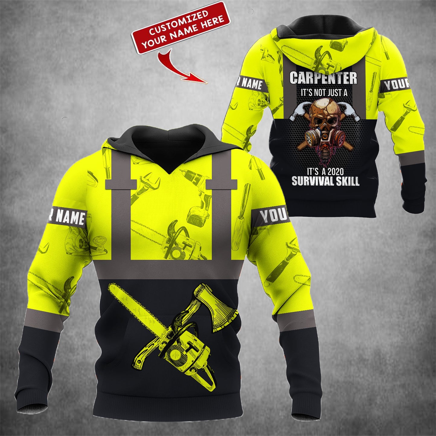 Premium Custom Name Carpenter 3D All Over Printed Unisex