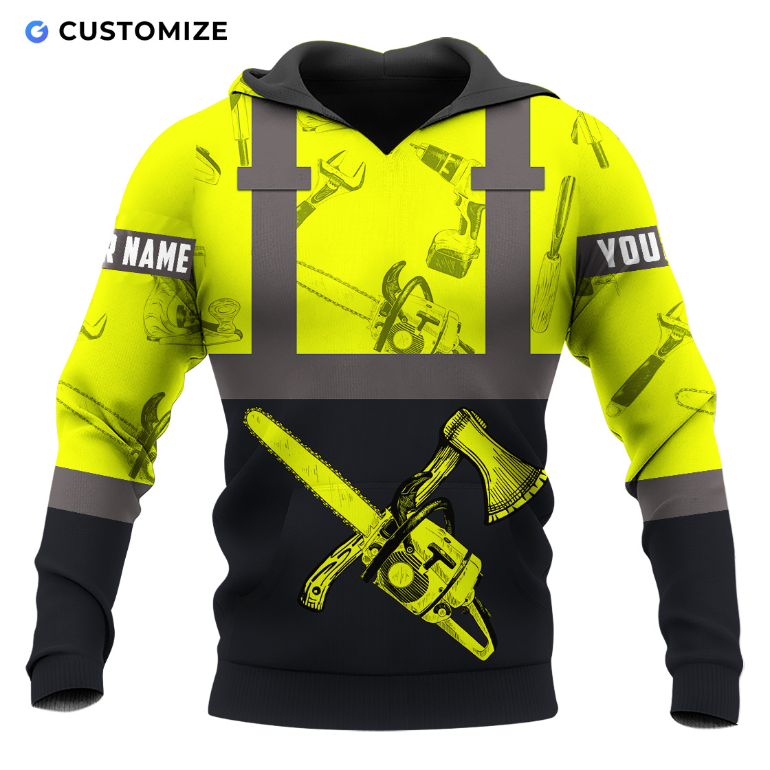 Premium Custom Name Carpenter 3D All Over Printed Unisex