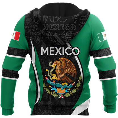 Persionalized Mexico 3D All Over Printed Unisex Hoodie