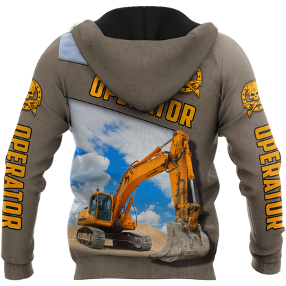 Premium Personalized 3D Printed Excavator Operator Shirts MEI