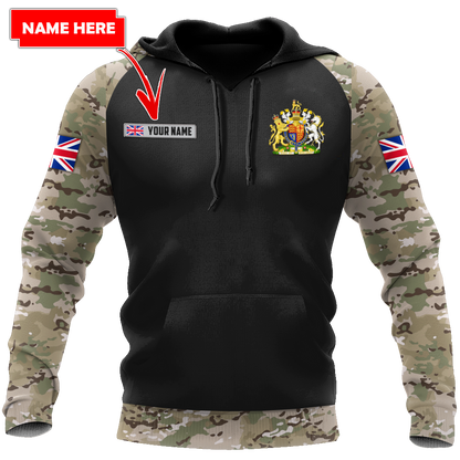 Personalized Name XT Bristish Veteran Coat of Arms 3D Printed Shirts TNA01042105