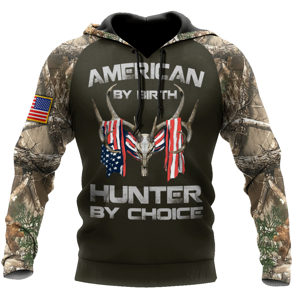 American By Birth Hunter By Choice 3D All Over Printed Unisex Shirts