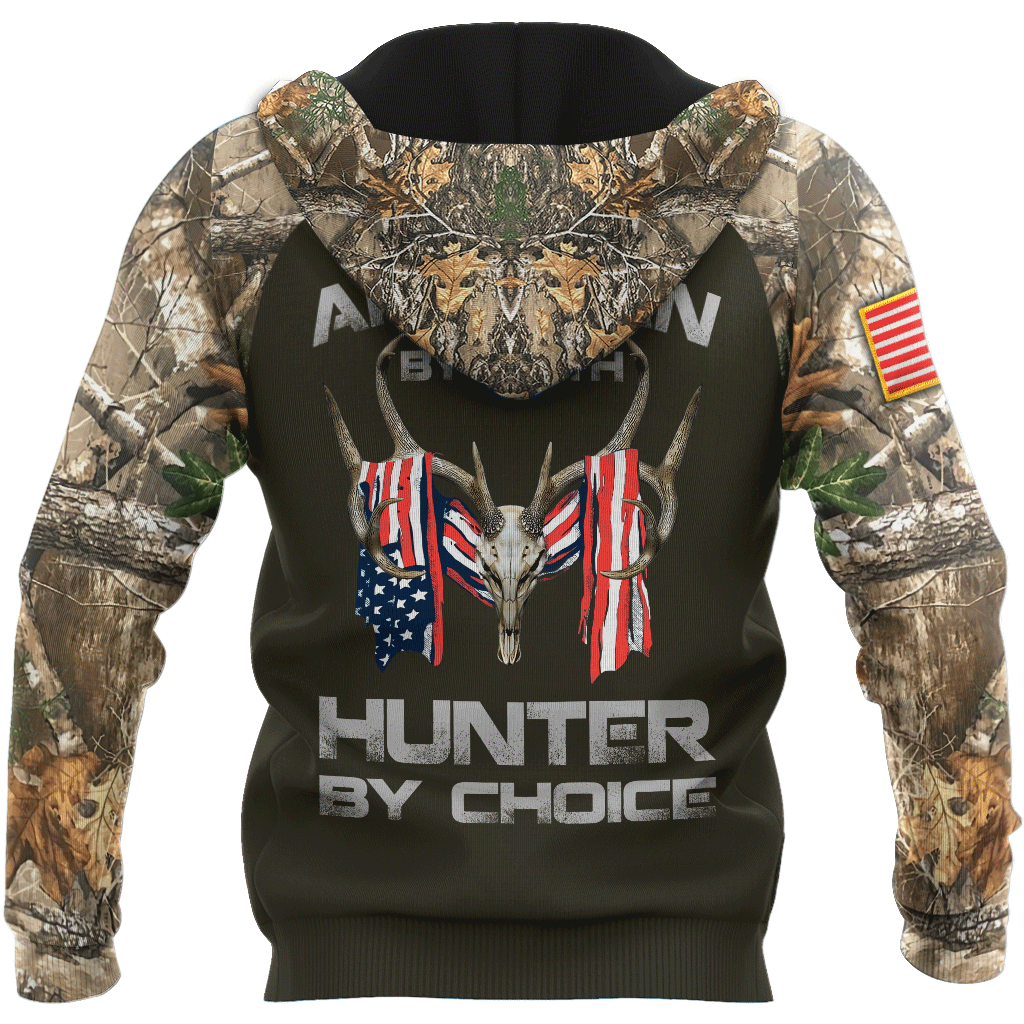 Customized Name American By Birth Hunter By Choice 3D All Over Printed Unisex Shirts