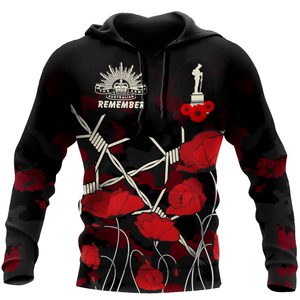 Premium Unisex Hoodie Remember Anzac Day ML
