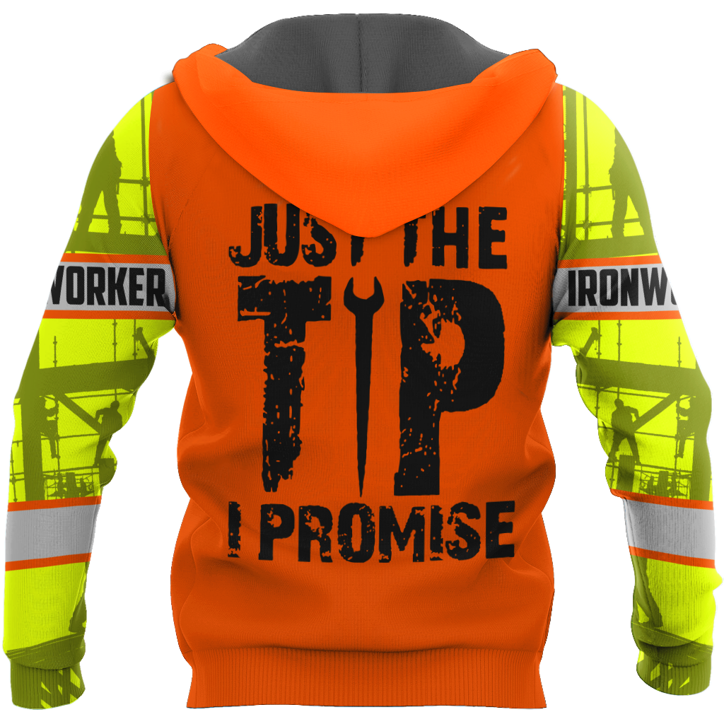 Personalized Ironworker Safety Just The Tip I Promise 3D Printed Unisex Shirts TN
