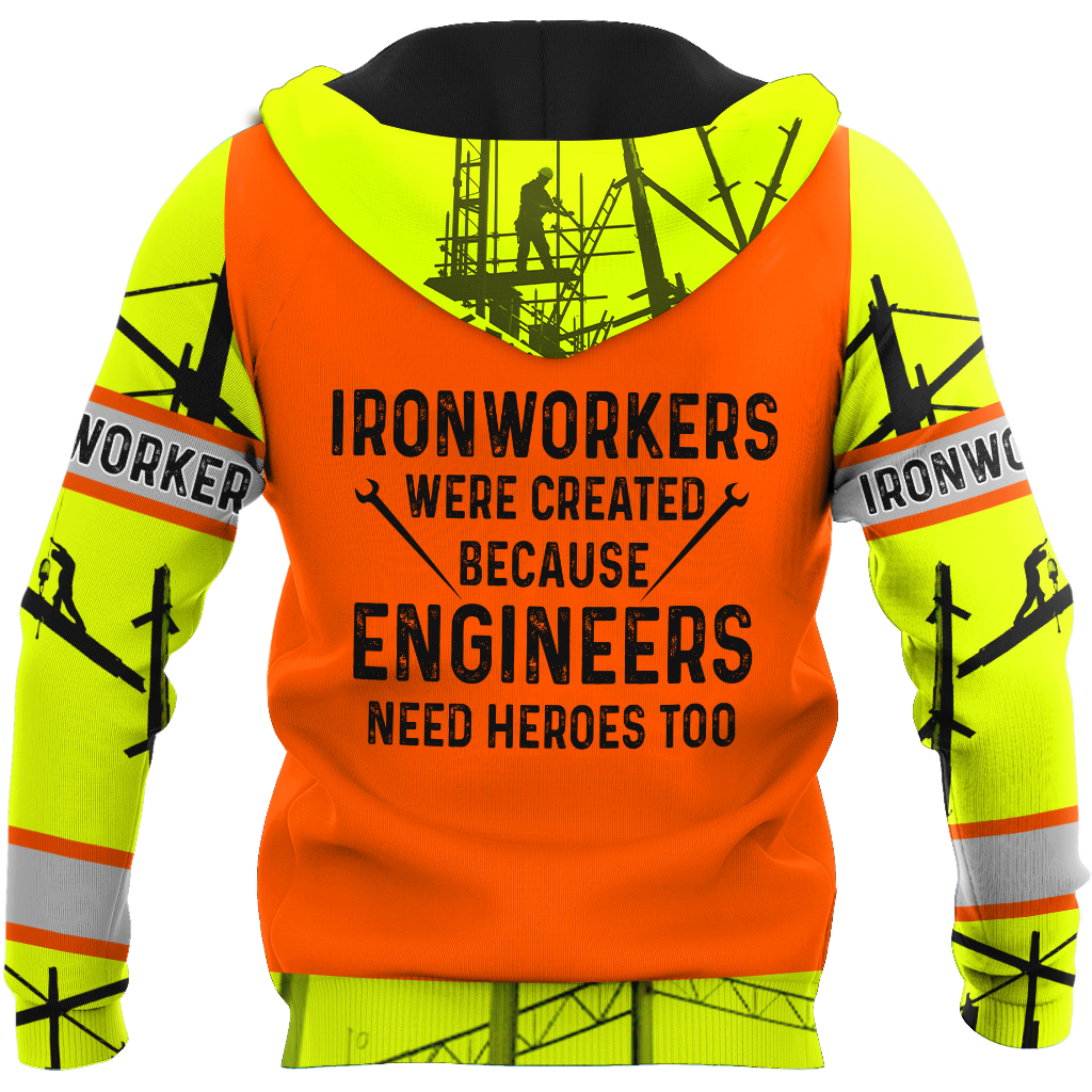 Premium 3D Printed Ironworker Shirts Engineers Need Heroes Too MEI