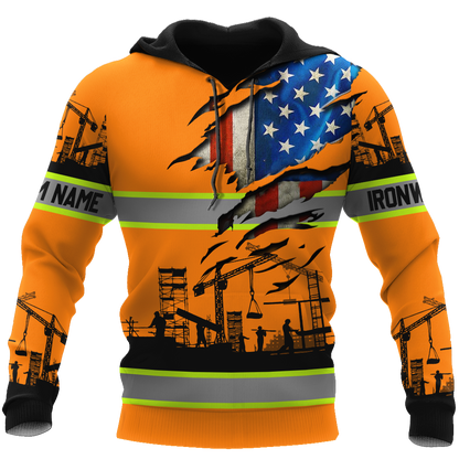 Personalized Ironworker 3D All Over Printed Unisex Shirts TN