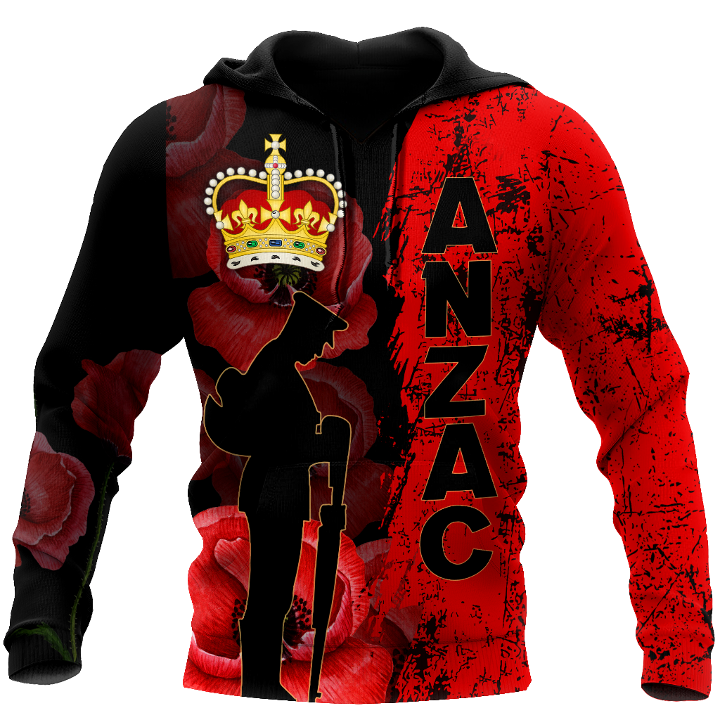 Anzac Day New Zealand Poppy 3D Printed Unisex Shirts TN NTN02042101