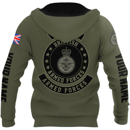 Personalized Name XT 3D Printed Bristish Veteran Shirts PD02042102