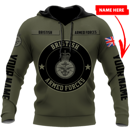 Personalized Name XT 3D Printed Bristish Veteran Shirts PD02042102