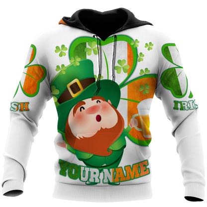 Irish 3D All Over Printed Unisex Shirts Saint Patrick's Day White Ver