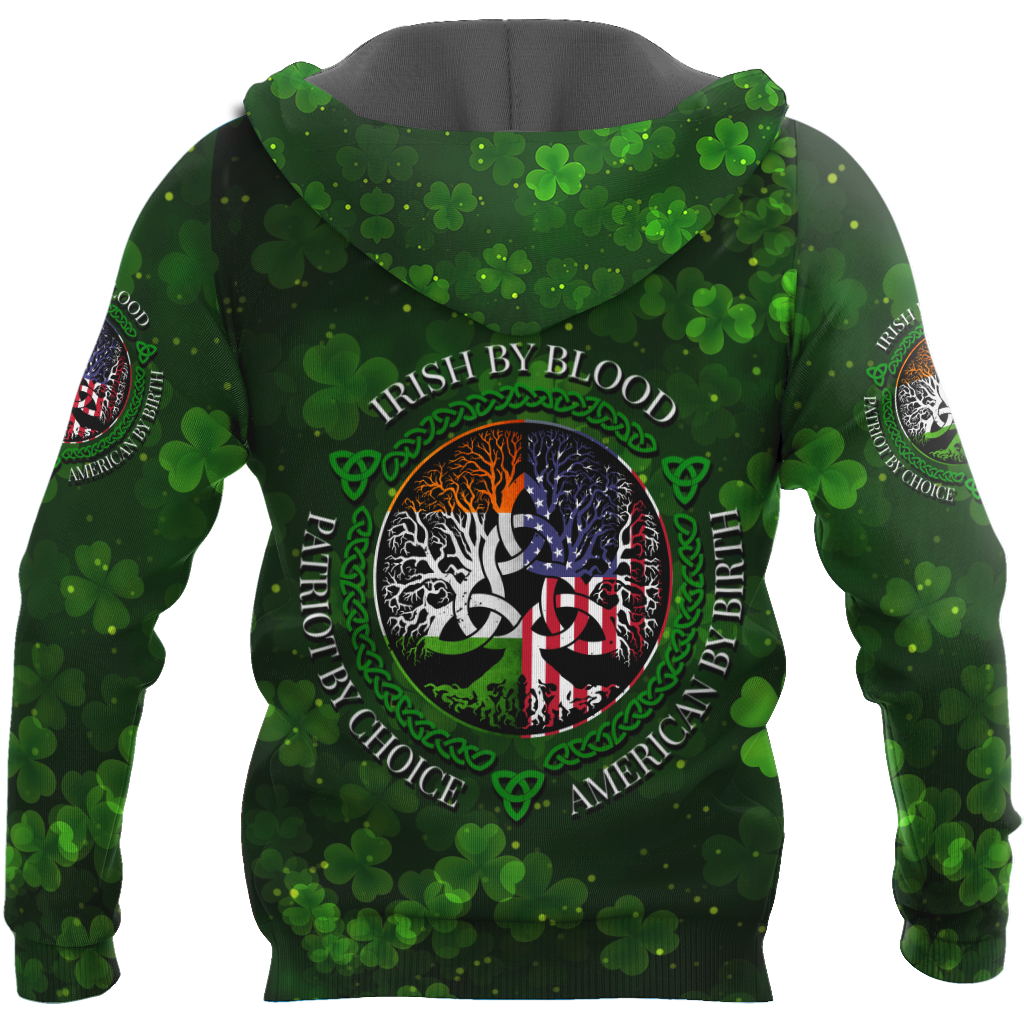 Irish By Blood American By Birth 3D All Over Printed Shirts