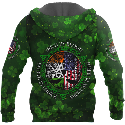 Irish By Blood American By Birth 3D All Over Printed Shirts
