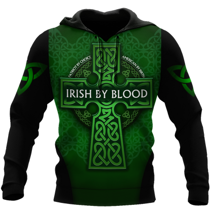 Premium Unisex Hoodie Irish St.Patrick Day Irish By Blood ML