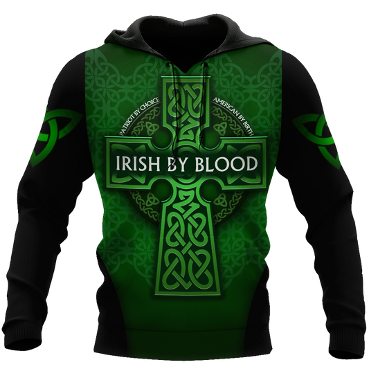 Premium Unisex Hoodie Irish St.Patrick Day Irish By Blood ML